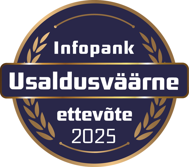 Usaldusväärne ettevõte 2025 sertifikaat